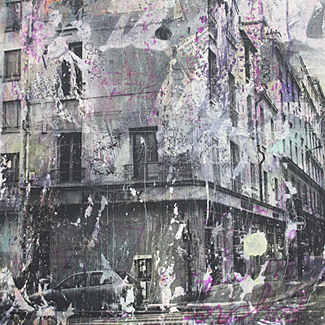 Paris Maubrais mixed media painting